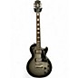 Used Epiphone LES PAUL CUSTOM PRO Black and Silver Solid Body Electric Guitar thumbnail