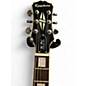Used Epiphone LES PAUL CUSTOM PRO Black and Silver Solid Body Electric Guitar