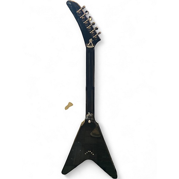 Used Epiphone DAVE MUSTAINE FLYING V CUSTOM Metallic Black Solid Body Electric Guitar