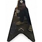 Used Epiphone DAVE MUSTAINE FLYING V CUSTOM Metallic Black Solid Body Electric Guitar