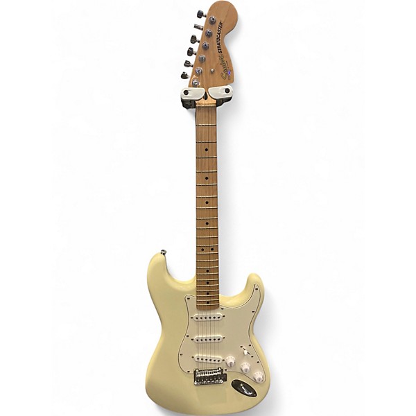 Used Squier STRATOCASTER EGGSHELL Solid Body Electric Guitar