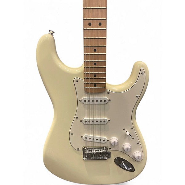 Used Squier STRATOCASTER EGGSHELL Solid Body Electric Guitar