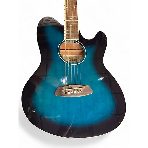 Used Ibanez TCY10E Talman Blue Burst Acoustic Electric Guitar