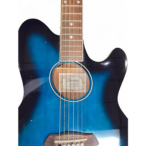 Used Ibanez TCY10E Talman Blue Burst Acoustic Electric Guitar