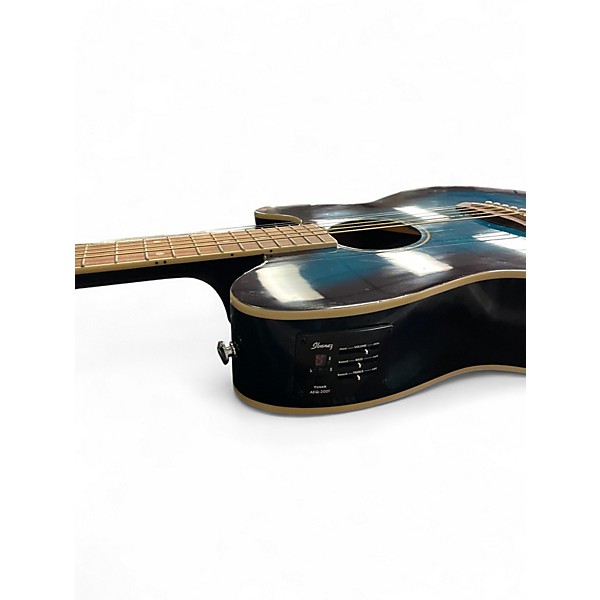 Used Ibanez TCY10E Talman Blue Burst Acoustic Electric Guitar