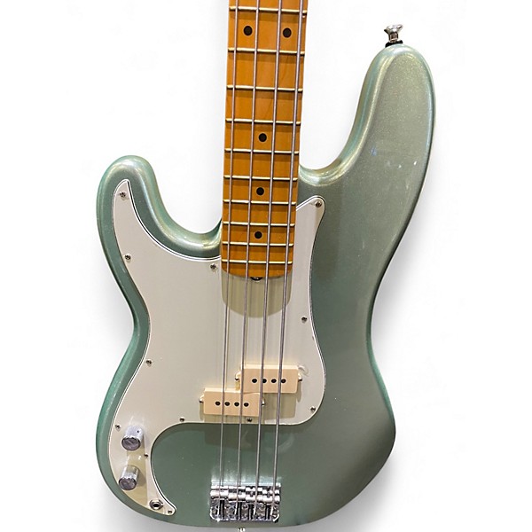 Used 2020 Fender American Professional II Precision Bass LH MYSTIC SURF GREEN Electric Bass Guitar