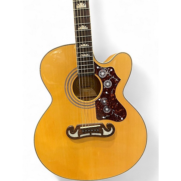 Used Epiphone EJ200SCE Natural Acoustic Electric Guitar