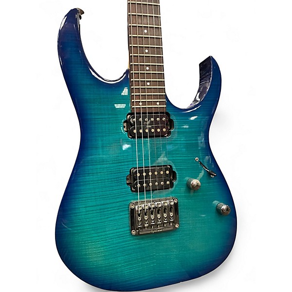 Used Ibanez RG1421FB FLAME BLUE Solid Body Electric Guitar