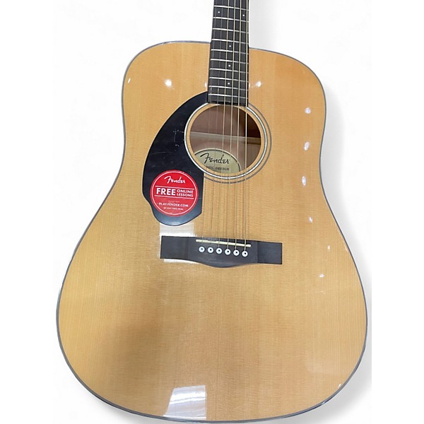 Used Fender CD60S LH Natural Acoustic Guitar