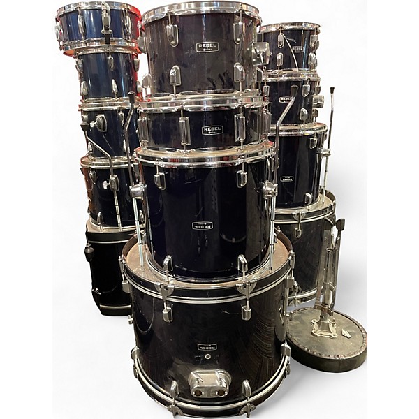 Used Mapex 4 Piece REBEL Black Drum Kit