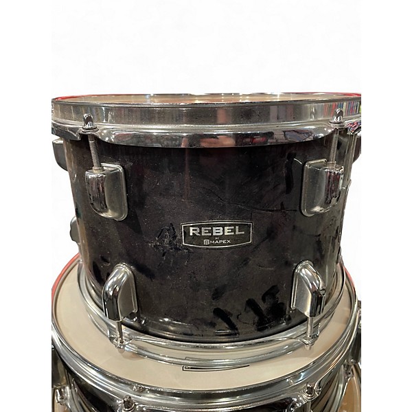 Used Mapex 4 Piece REBEL Black Drum Kit