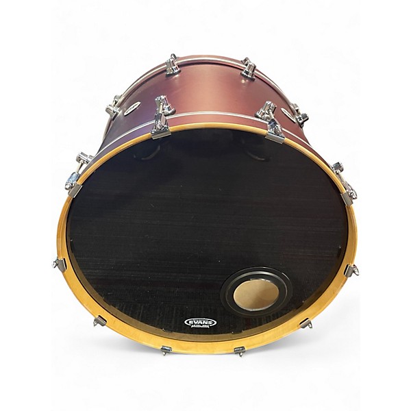 Used DW 3 Piece Design Series Crimson Satin Metallic Drum Kit