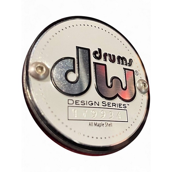 Used DW 3 Piece Design Series Crimson Satin Metallic Drum Kit