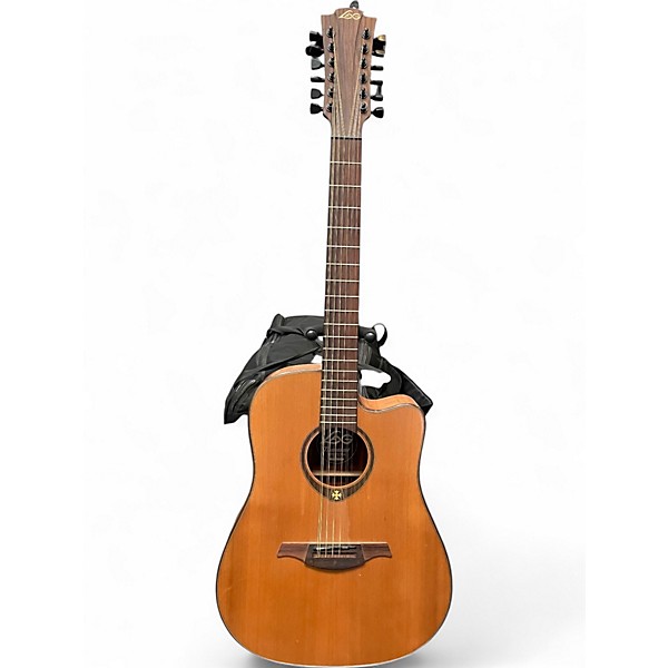 Used Lag Guitars T200D12CE Vintage Natural 12 String Acoustic Electric Guitar