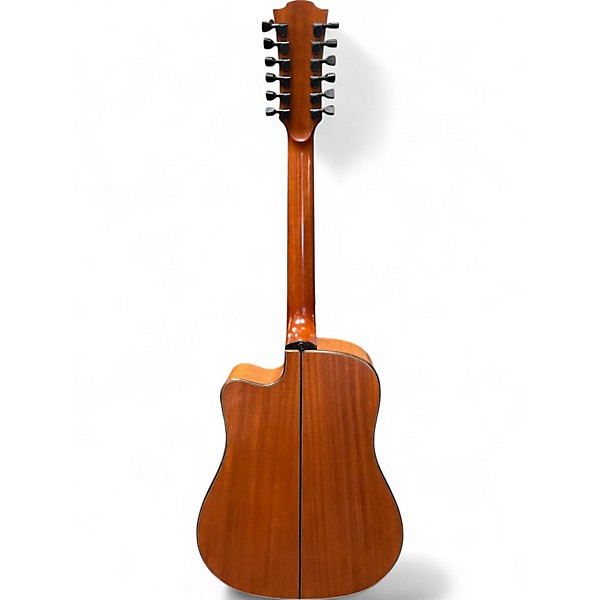 Used Lag Guitars T200D12CE Vintage Natural 12 String Acoustic Electric Guitar