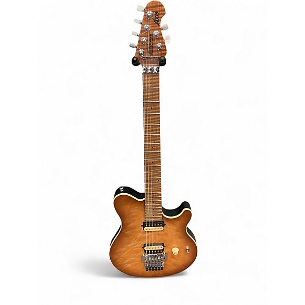 Used Ernie Ball Music Man Axis Trans Amber Solid Body Electric Guitar