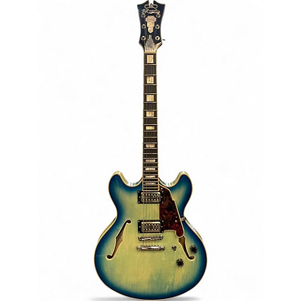 Used D'Angelico DAPCX Blue Hollow Body Electric Guitar