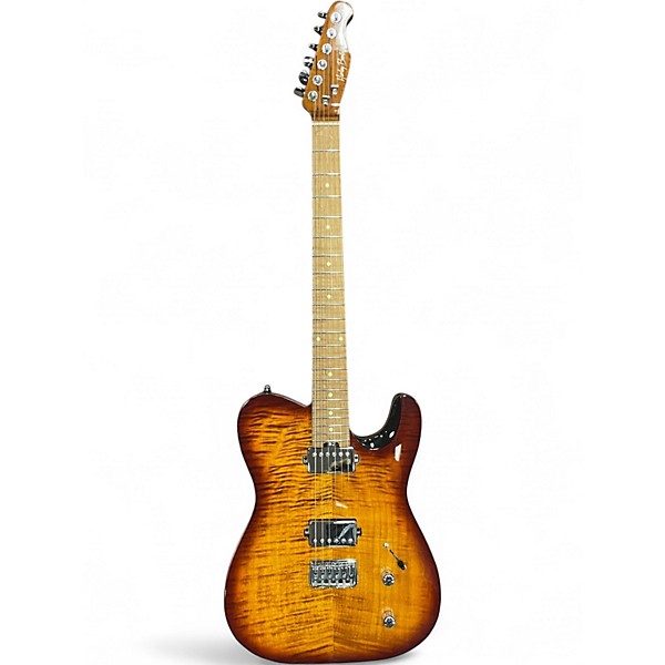 Used Harley Benton FUSION T FLAME BENGAL BURST Solid Body Electric Guitar