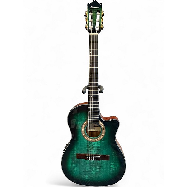Used Ibanez GA35FMT Emerald Burst Classical Acoustic Electric Guitar