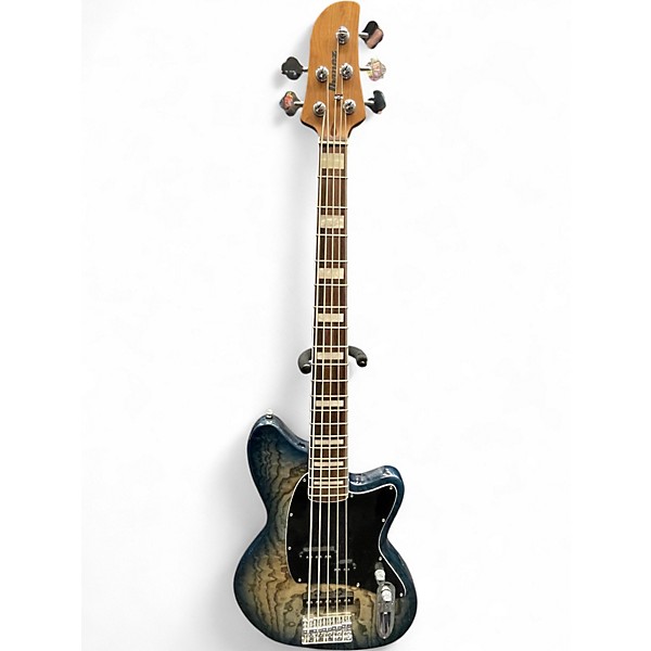 Used Ibanez TMB405TA Talman Cosmic Blue Starburst Electric Bass Guitar