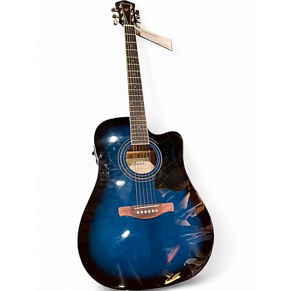 Used Ibanez V70CE Blue Burst Acoustic Electric Guitar