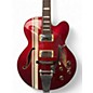 Used Ibanez AFS80T Artcore Red with White Stripes Hollow Body Electric Guitar thumbnail