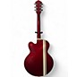Used Ibanez AFS80T Artcore Red with White Stripes Hollow Body Electric Guitar