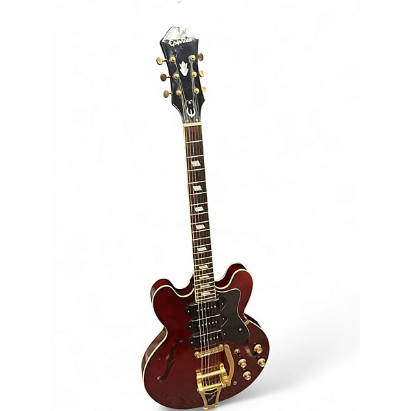 Used Epiphone Riviera Custom P93 Red Hollow Body Electric Guitar