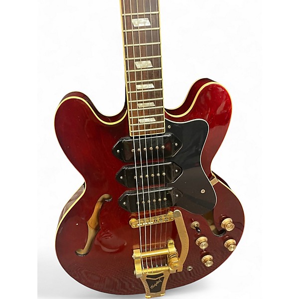 Used Epiphone Riviera Custom P93 Red Hollow Body Electric Guitar