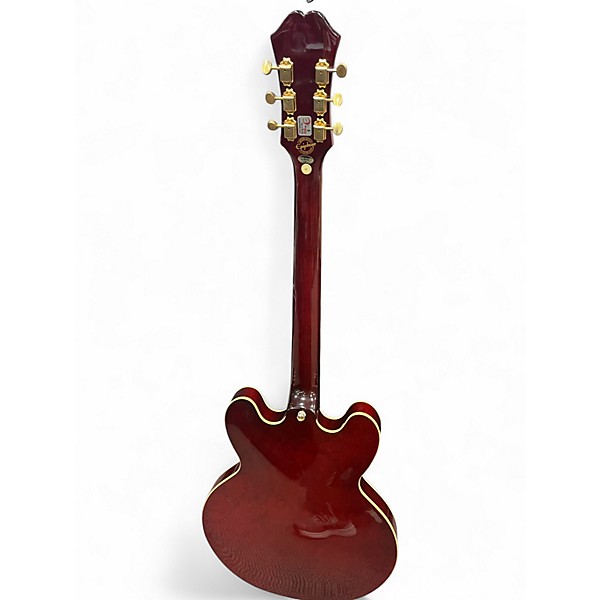 Used Epiphone Riviera Custom P93 Red Hollow Body Electric Guitar