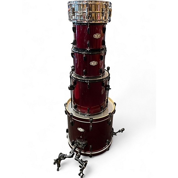 Used Pearl 5 Piece Vision CRIMSON RED Drum Kit