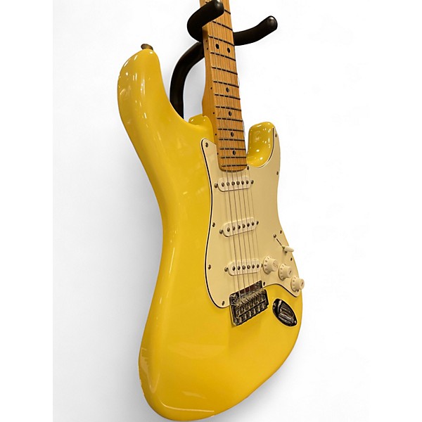 Used Fender Standard Stratocaster Yellow Solid Body Electric Guitar