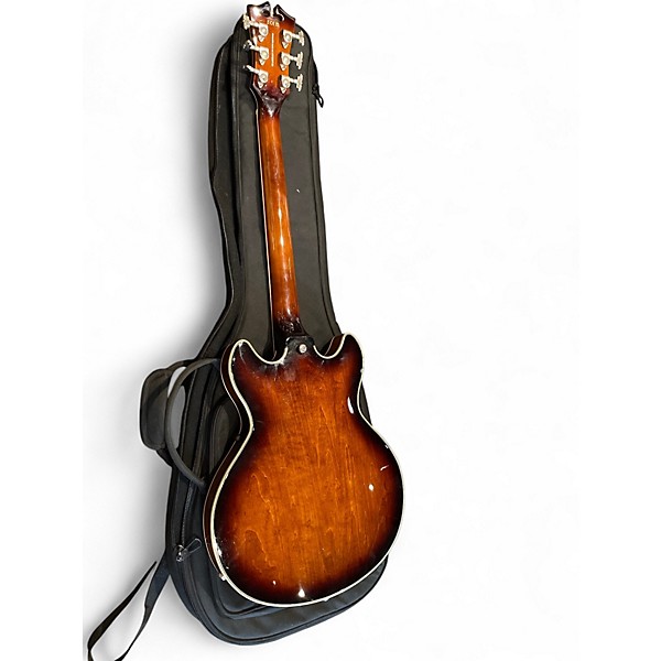 Used 2023 D'Angelico Premier Mini DC 2 Tone Sunburst Hollow Body Electric Guitar