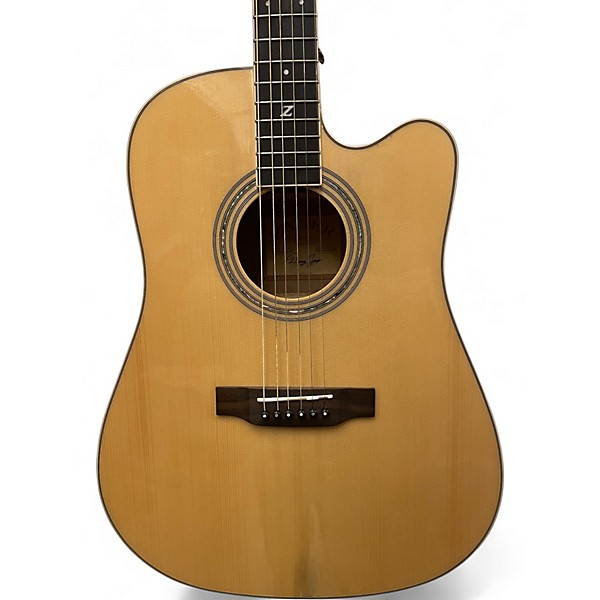 Used Zager ZAD50CE Natural Acoustic Electric Guitar