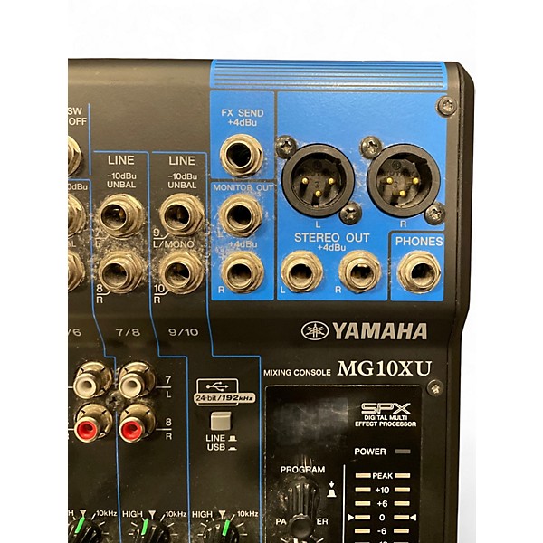 Used Yamaha MG10XU 10 Channel Mixer with Effects Unpowered Mixer