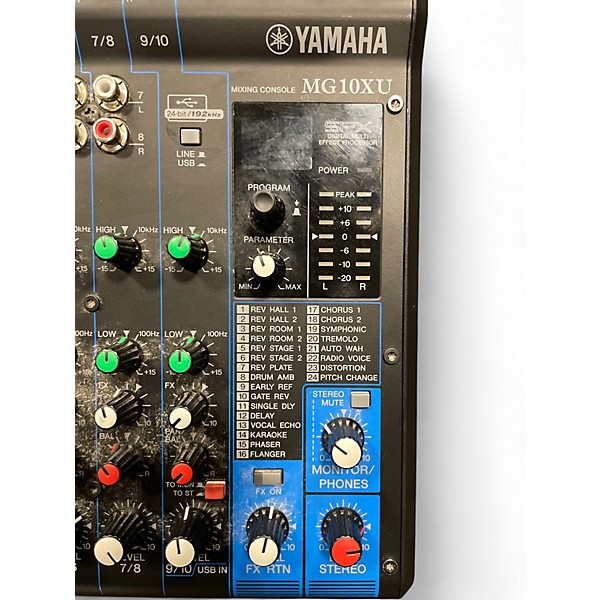 Used Yamaha MG10XU 10 Channel Mixer with Effects Unpowered Mixer