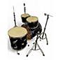 Used Pearl 4 Piece Export Black and Silver Drum Kit