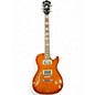Used Ibanez AXD81 Amber Hollow Body Electric Guitar