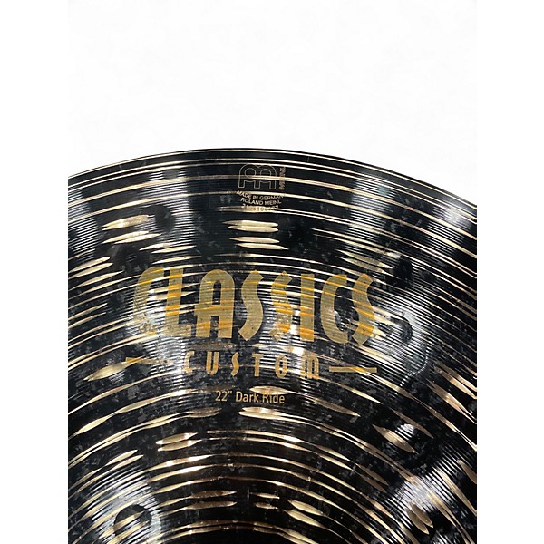 Used MEINL 22in CLASSIC CUSTOM DARK RIDE Cymbal