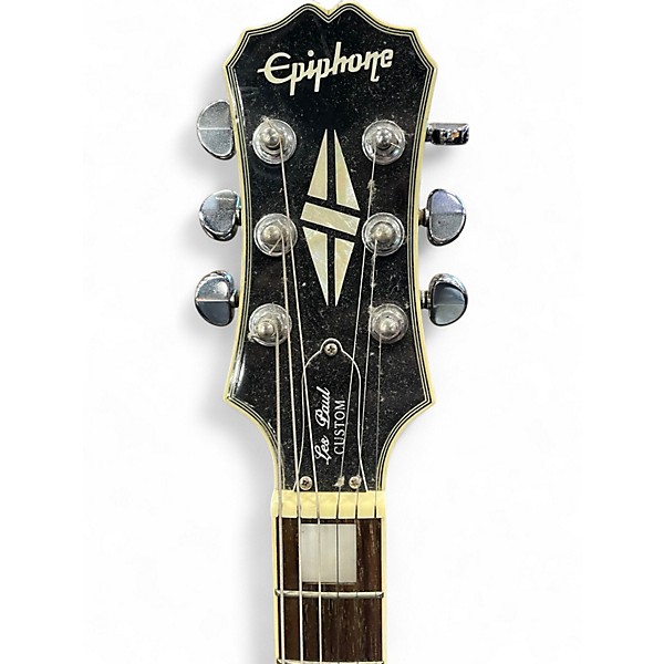 Used Epiphone Les Paul Custom Black Solid Body Electric Guitar