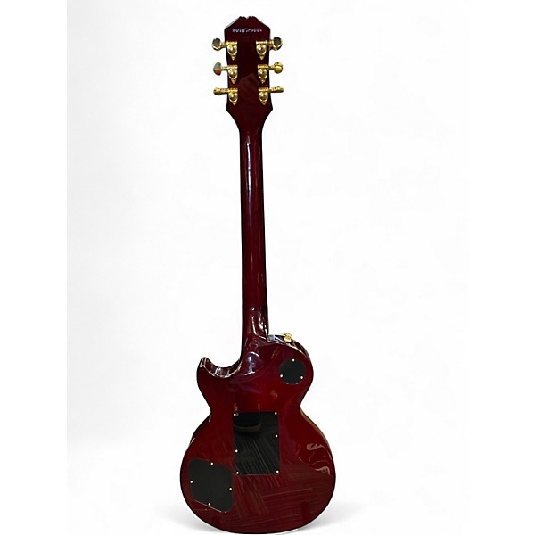 Used Epiphone Les Paul Alex Lifeson Trans Crimson Red Solid Body Electric Guitar