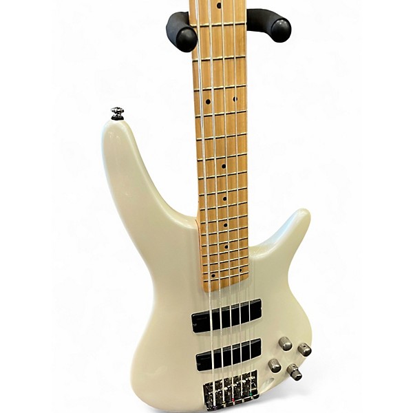 Used Ibanez SR305 5 String WHITE Electric Bass Guitar