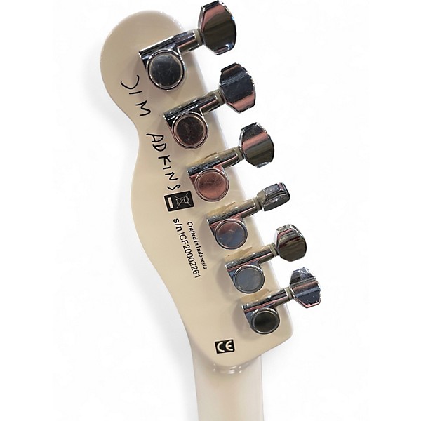 Used Fender JA90 Jim Adkins Thinline Telecaster Alpine White Hollow Body Electric Guitar