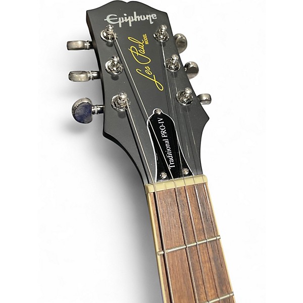 Used Epiphone Les Paul Traditional Pro IV Black Solid Body Electric Guitar
