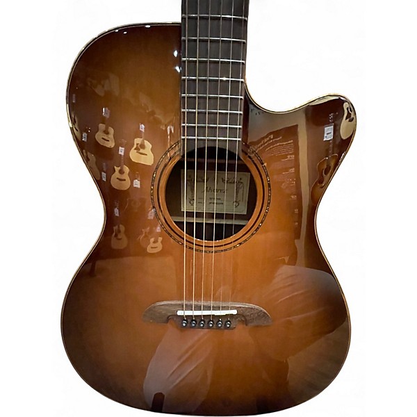 Used Alvarez AFA95CESHB 3 Tone Sunburst Acoustic Electric Guitar