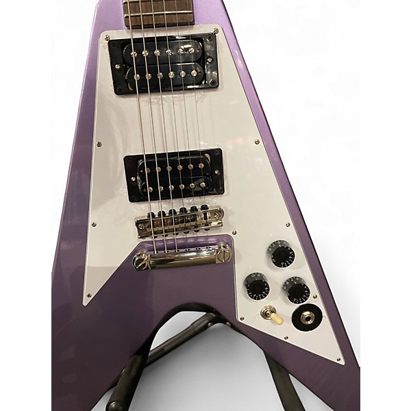 Used Epiphone KIRK HAMMETT 1976 FLYING V Purple Solid Body Electric Guitar