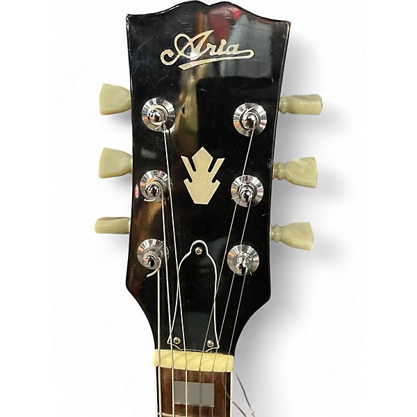 Used Aria TRIPLE PICKUP SG DELUXE Walnut Solid Body Electric Guitar