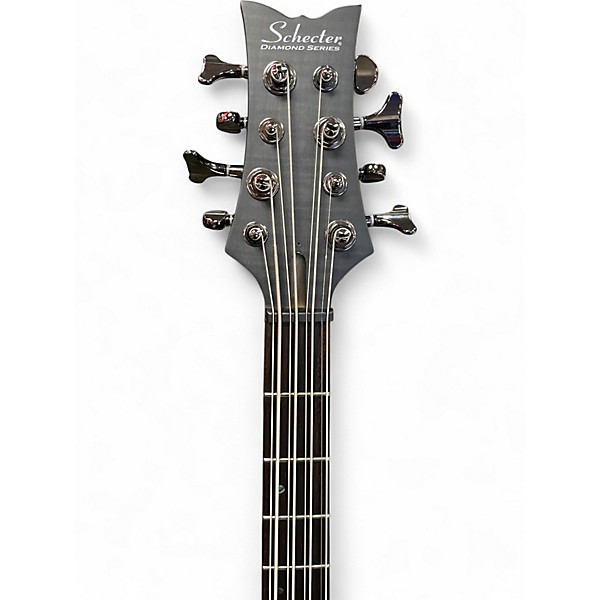 Used Schecter STUDIO 8 SEE THRU BLACK SATIN Electric Bass Guitar