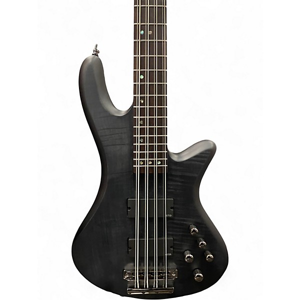 Used Schecter STUDIO 8 SEE THRU BLACK SATIN Electric Bass Guitar