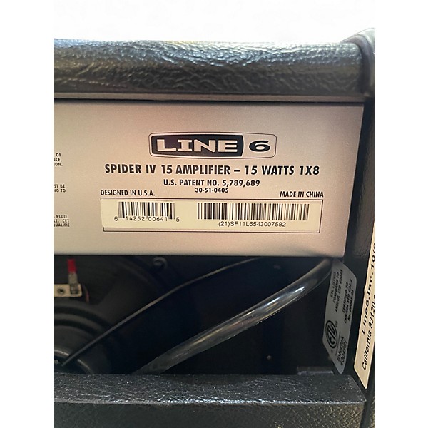 Used Line 6 Spider IV 15W 1X8 Guitar Combo Amp
